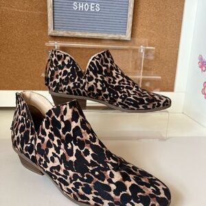 Kenneth Cole Reaction Leopard Print Ankle Boots